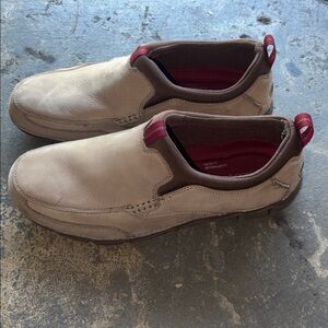 Rockport Leather size 10.5 like new brown tan leather slipon